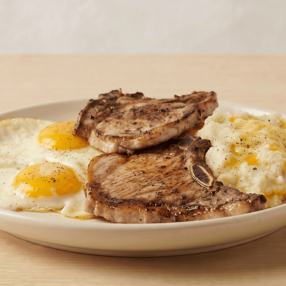 Pork Chops & Eggs