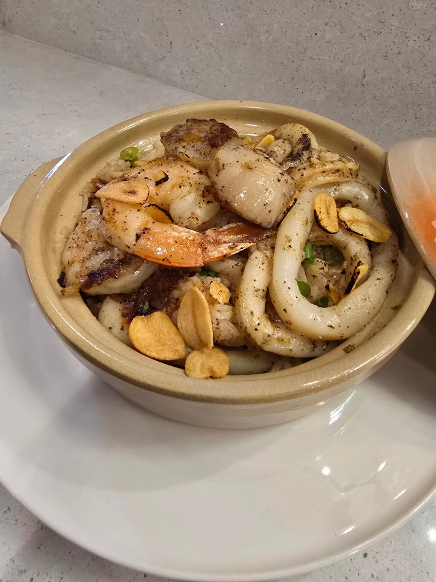 Seafood Baked Rice Claypot