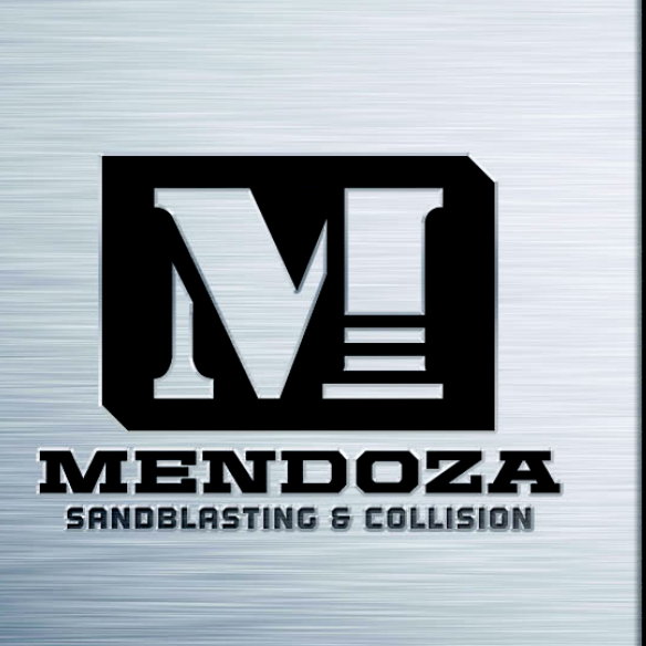Mendoza Sandblasting  and  Collision Logo