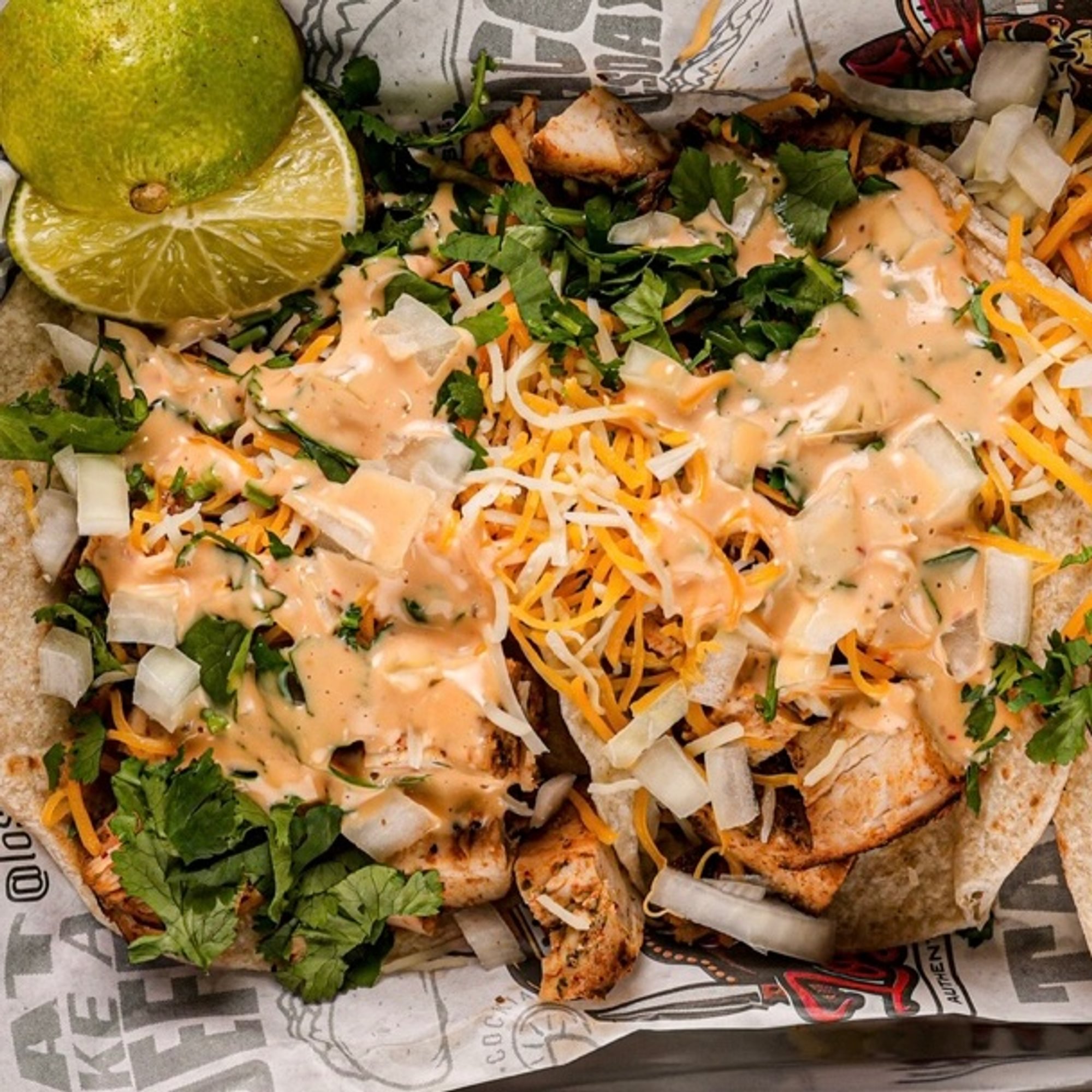 Grilled chicken tacos