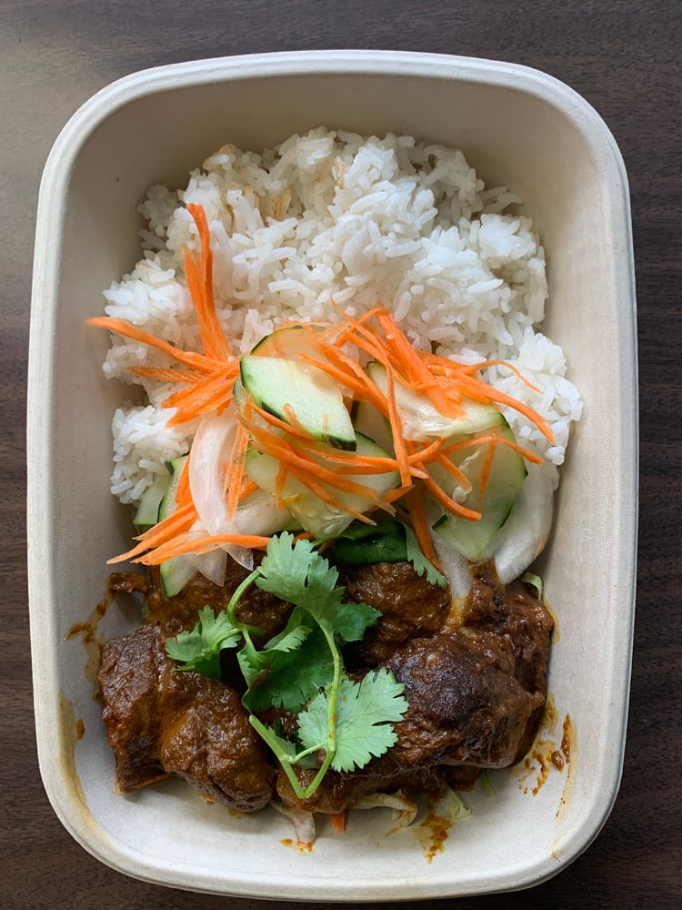 Meal Plan Beef Rendang Rice Plate