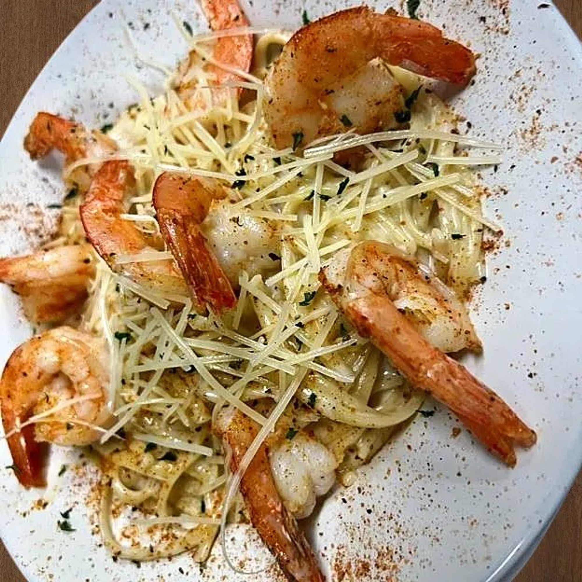 Parmesan Garlic Shrimp Pasta