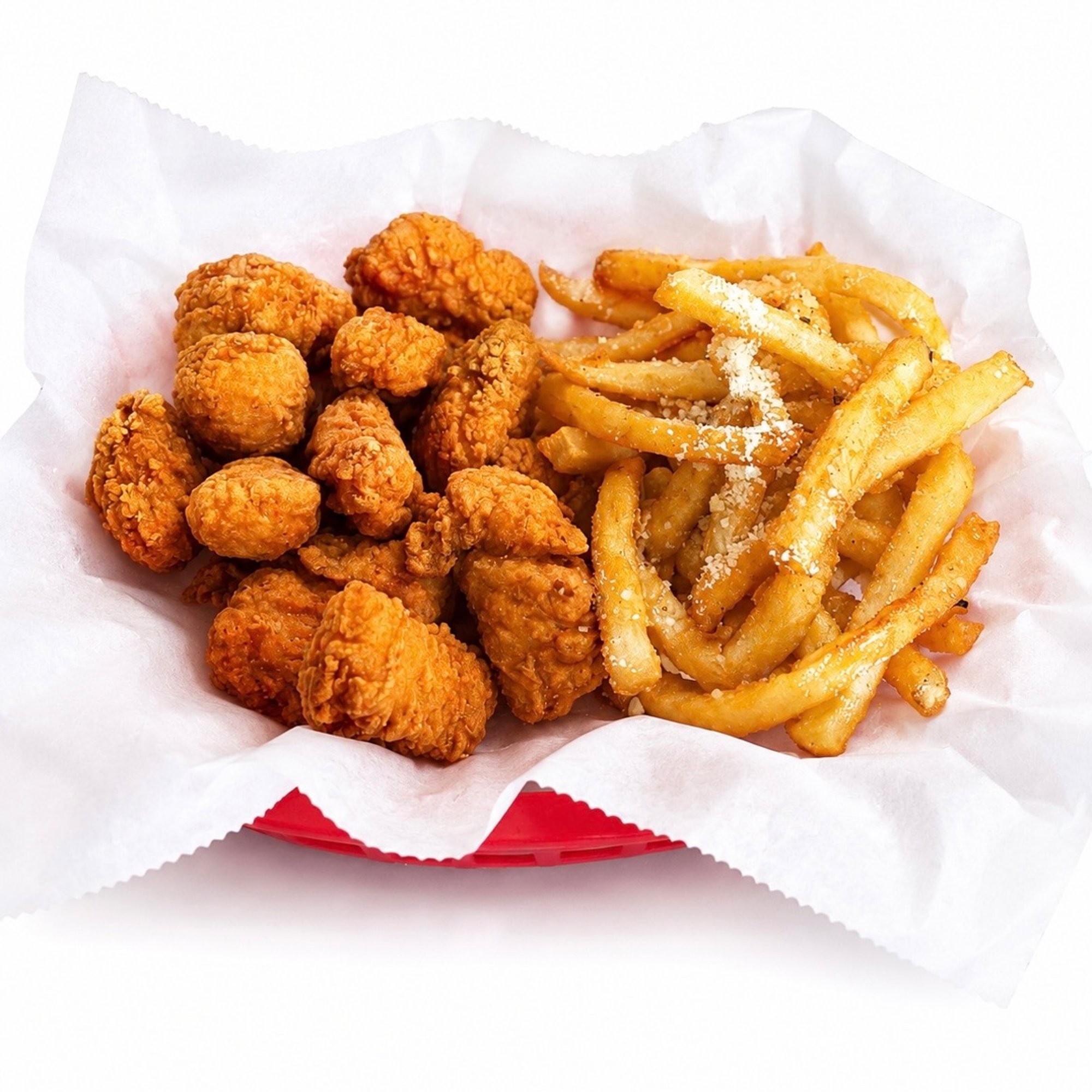 Boneless Wings and Fries