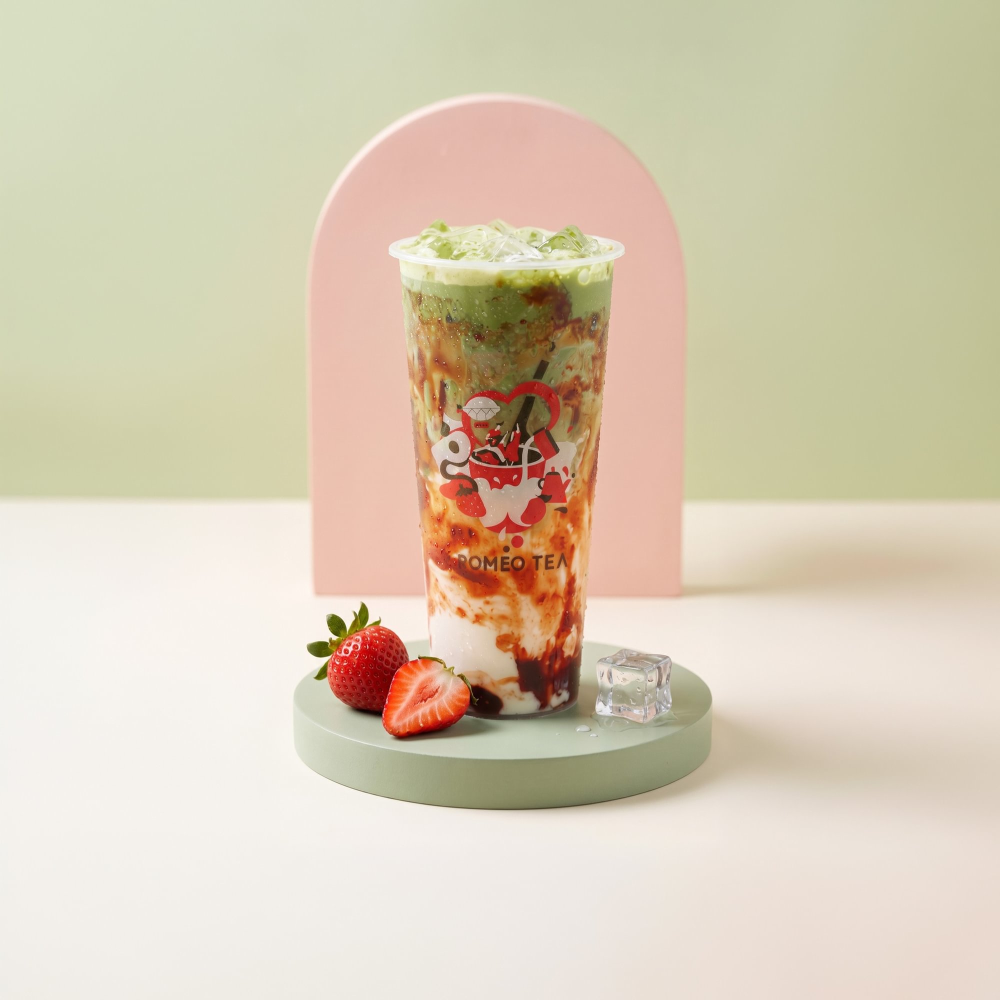 Strawberry Matcha Latte