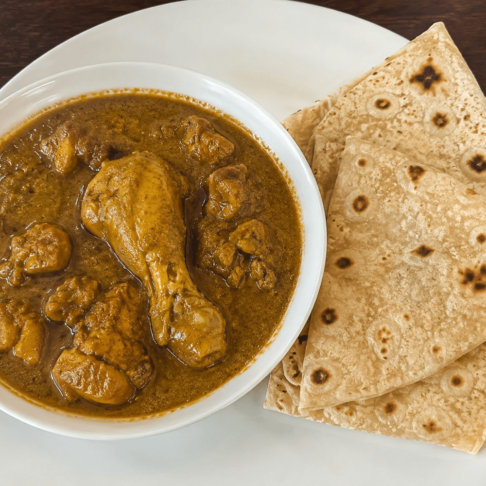 Caribbean Style Curry Chicken Roti (No Sides)