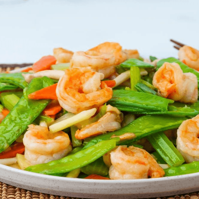 Pad Garlic and Snow Peas