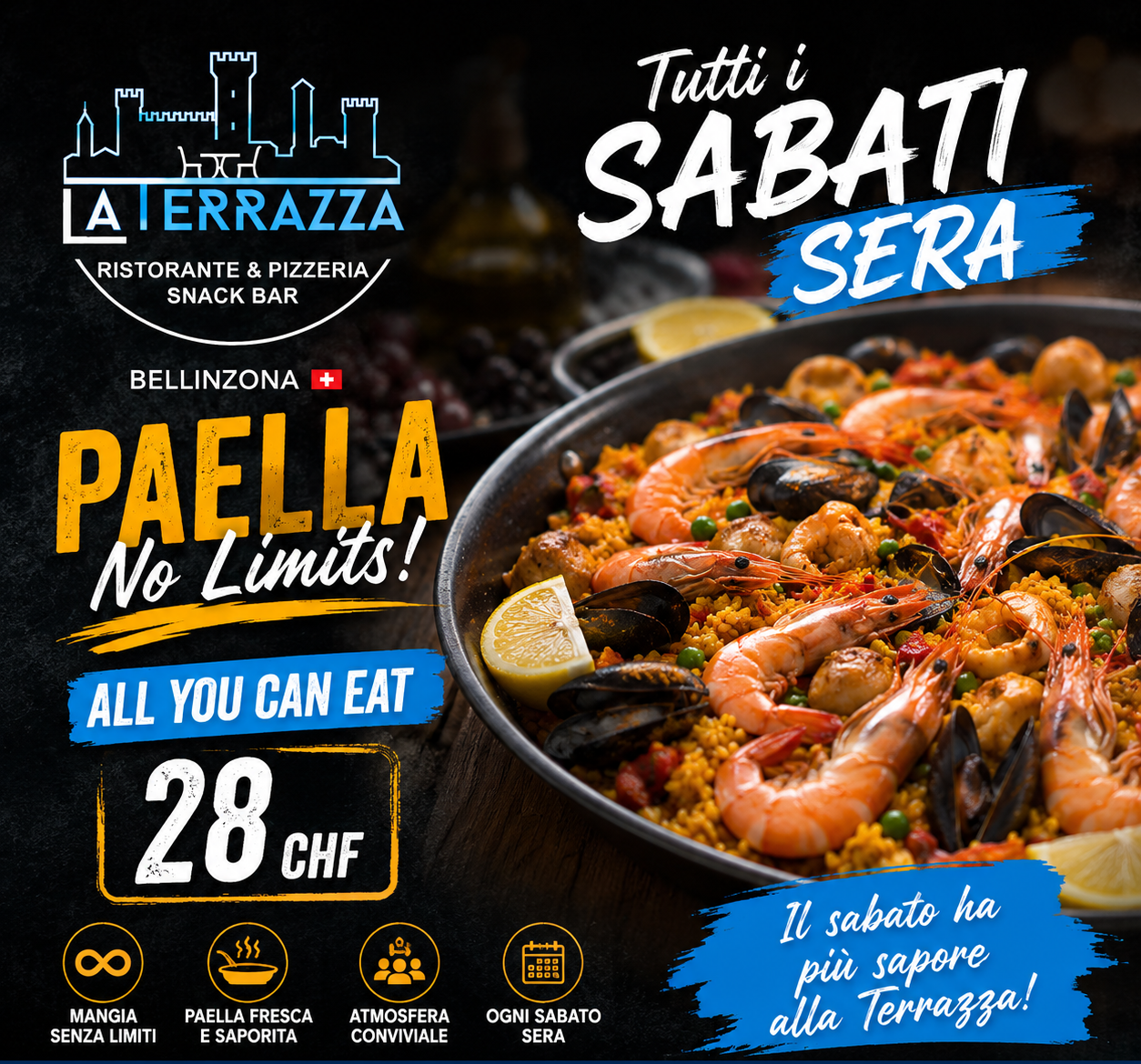 PAELLA ALL YOU CAN - TUTTI I SABATI