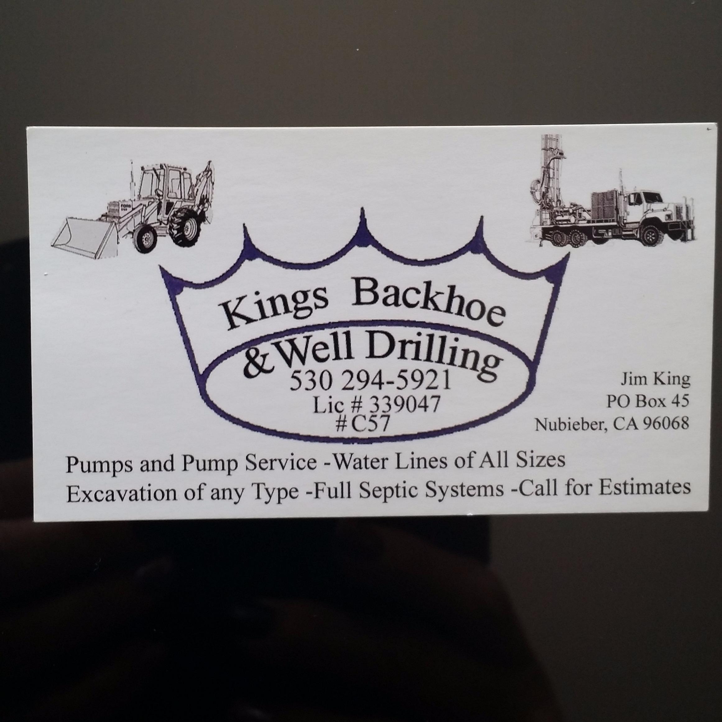 King&apos;s Backhoe and Well Drilling Logo