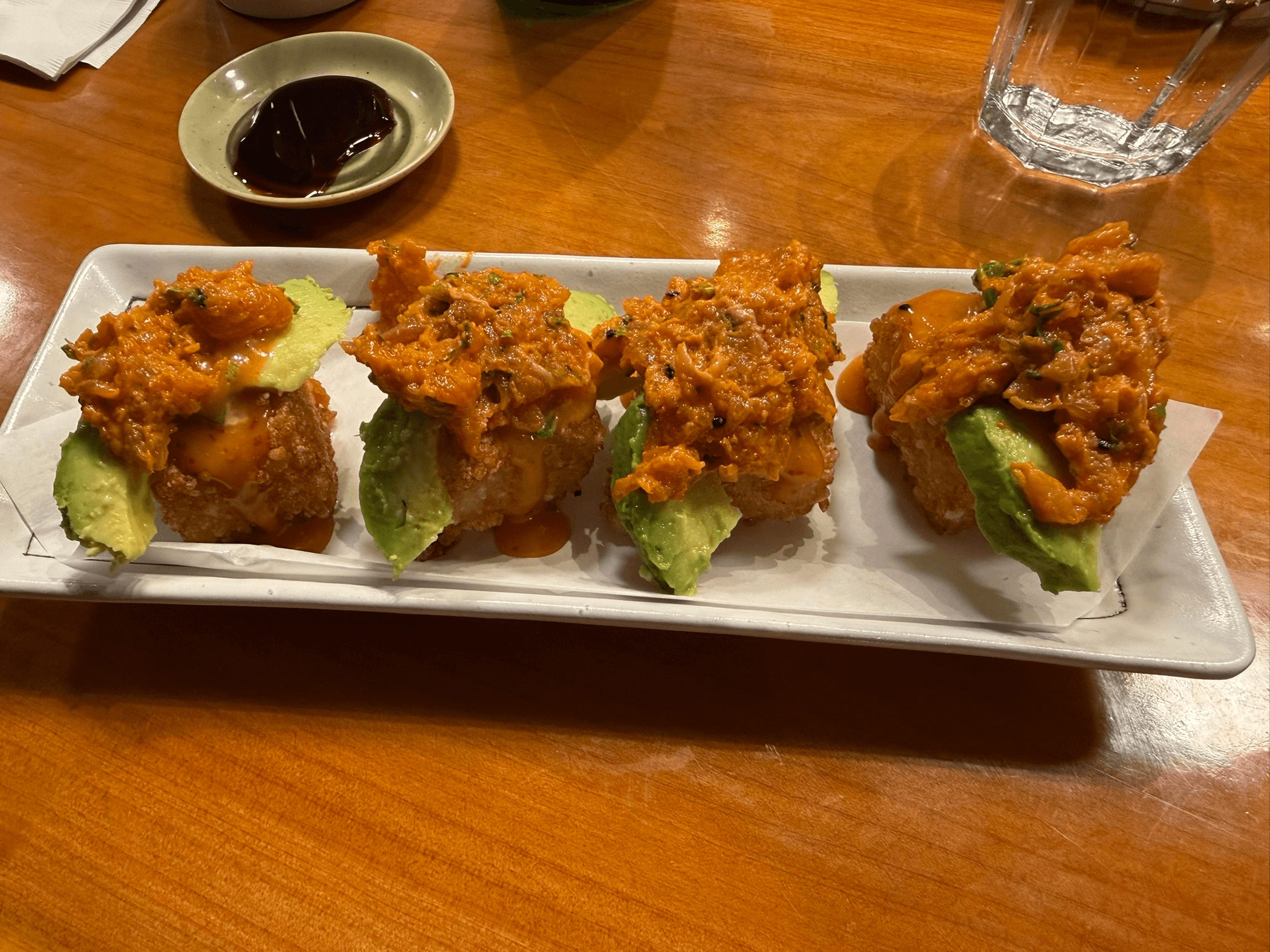 Crispy Rice & Avocado With Spicy Tuna