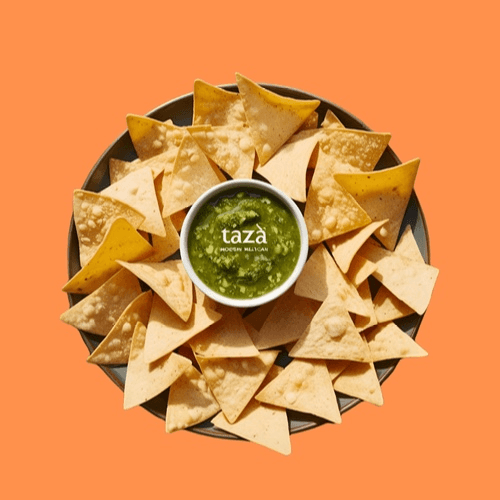 Chips and green salsa (vegan)