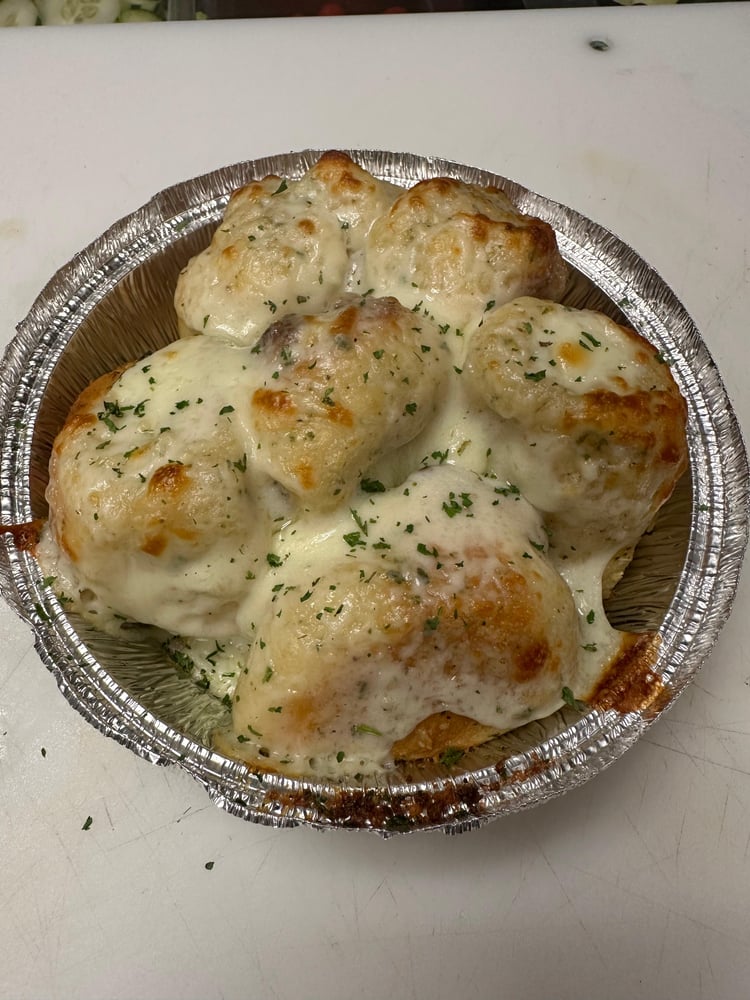 16" Large W/1 Topping & 6 Garlic Knots with Cheese