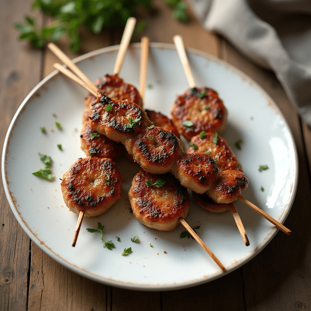 A-5 Grilled Pork Patty Skewers (4 Pieces)