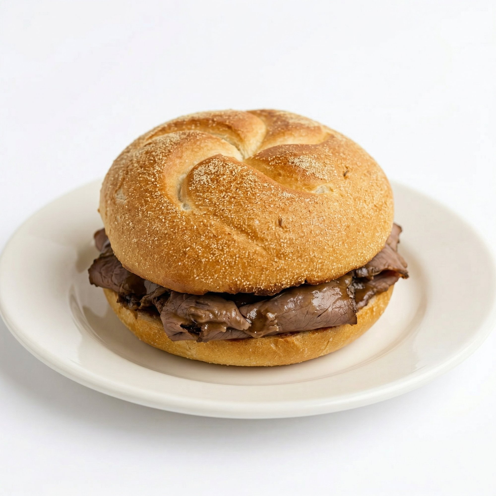 Hot Roast Beef on Kaiser