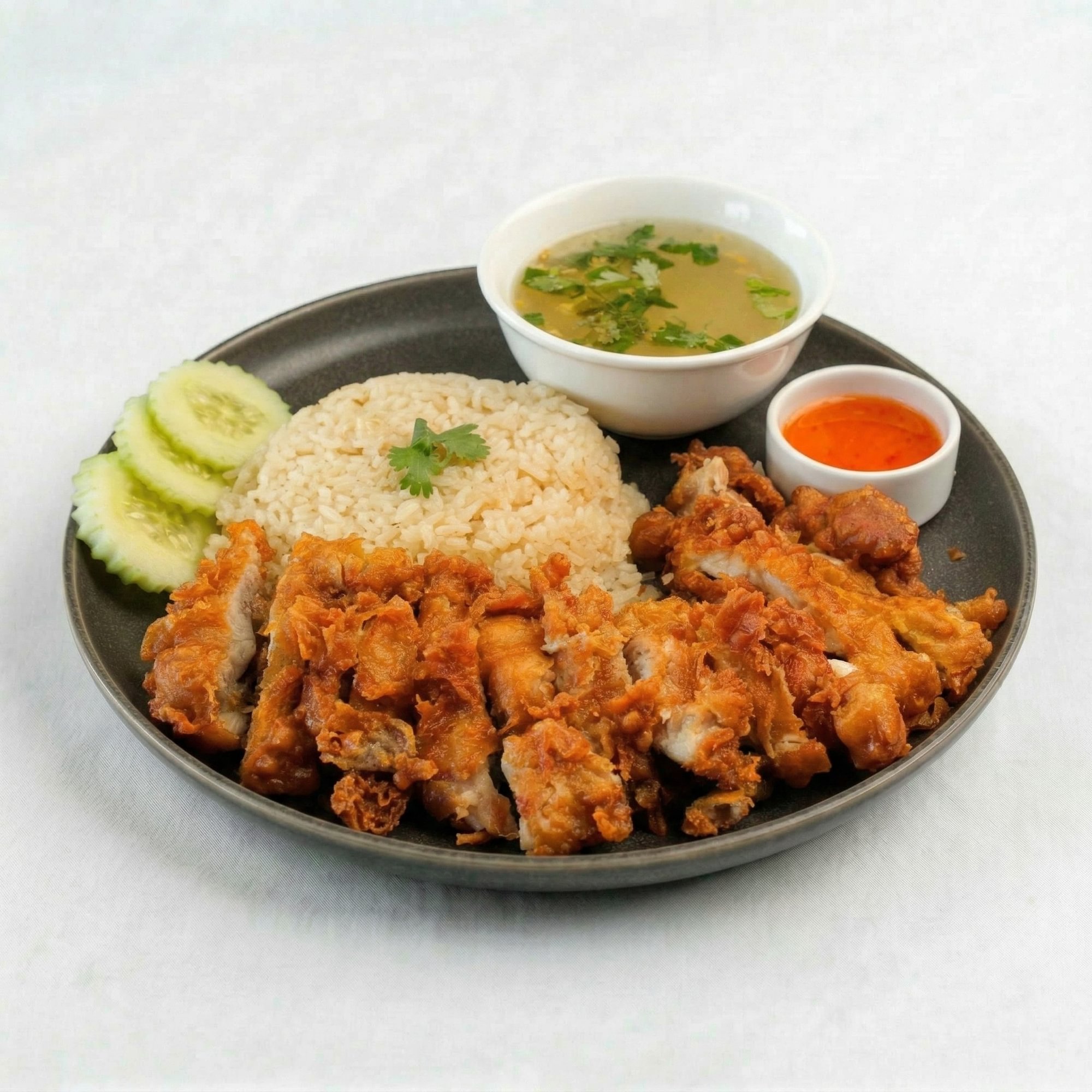 Crispy Chicken with Rice