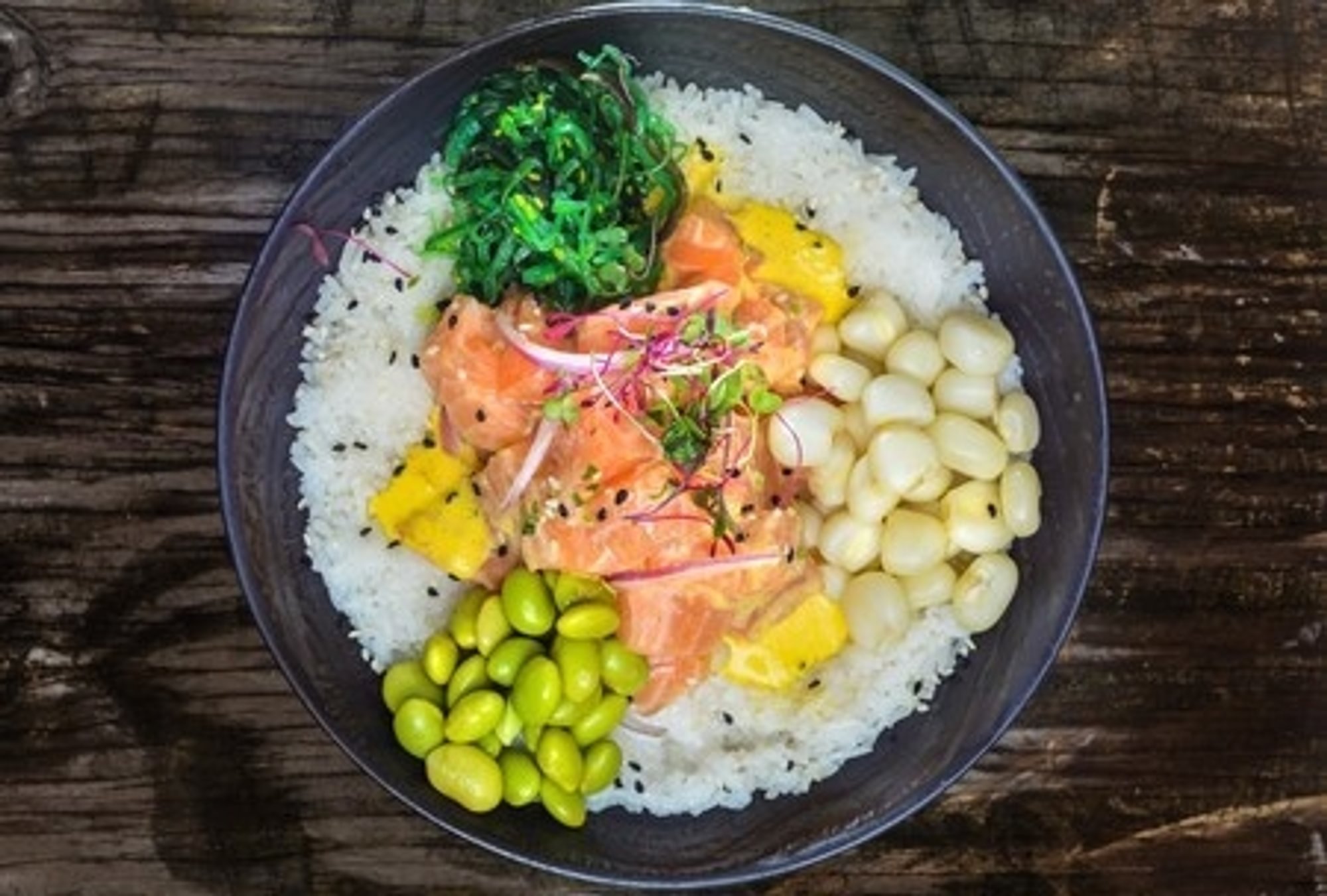 Poke Salmon with Aji Amarillo