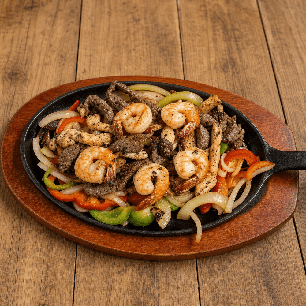 Trio Fajitas, Chicken, Steak, Shrimp (5)