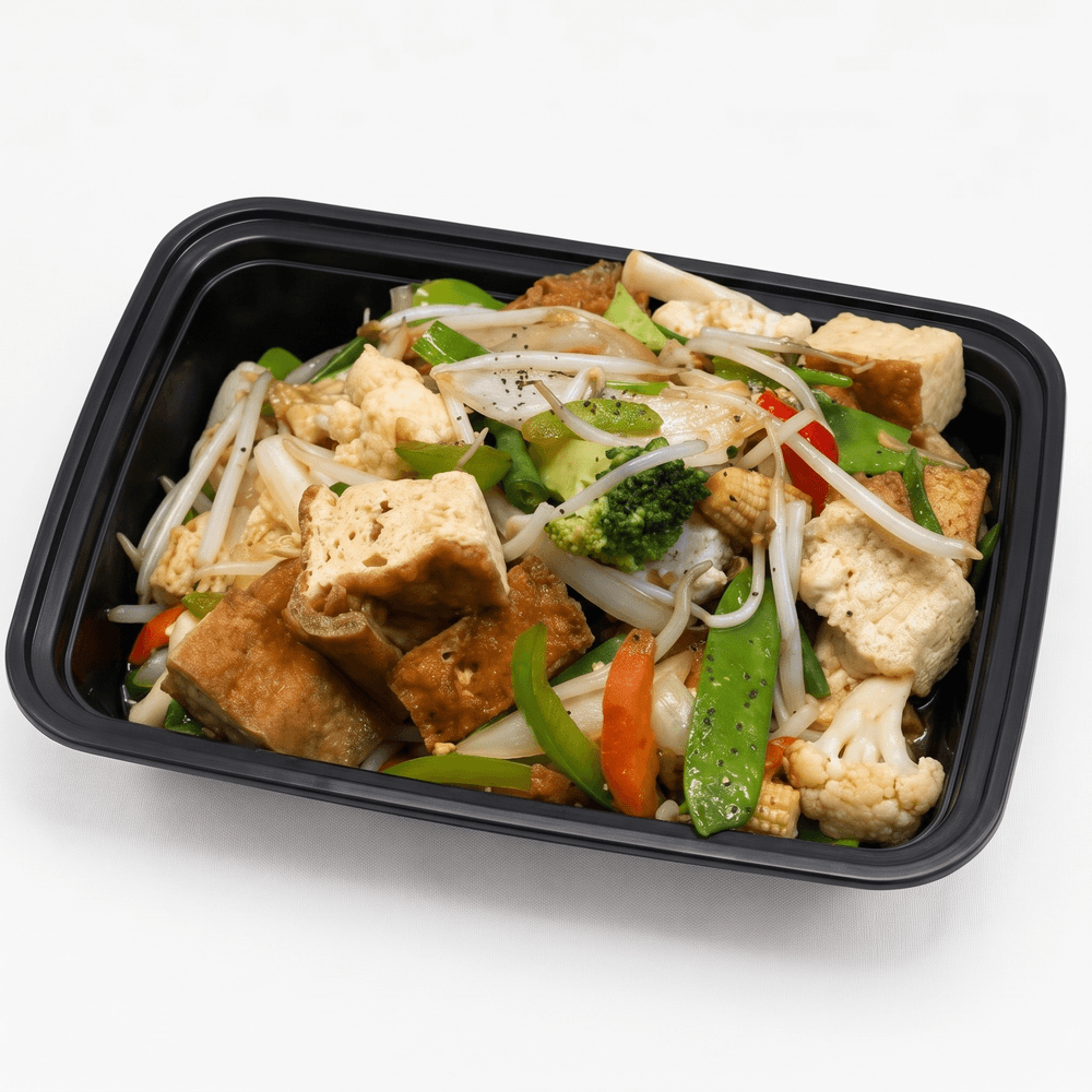 Tofu Garlic Stir-Fry-Rice
