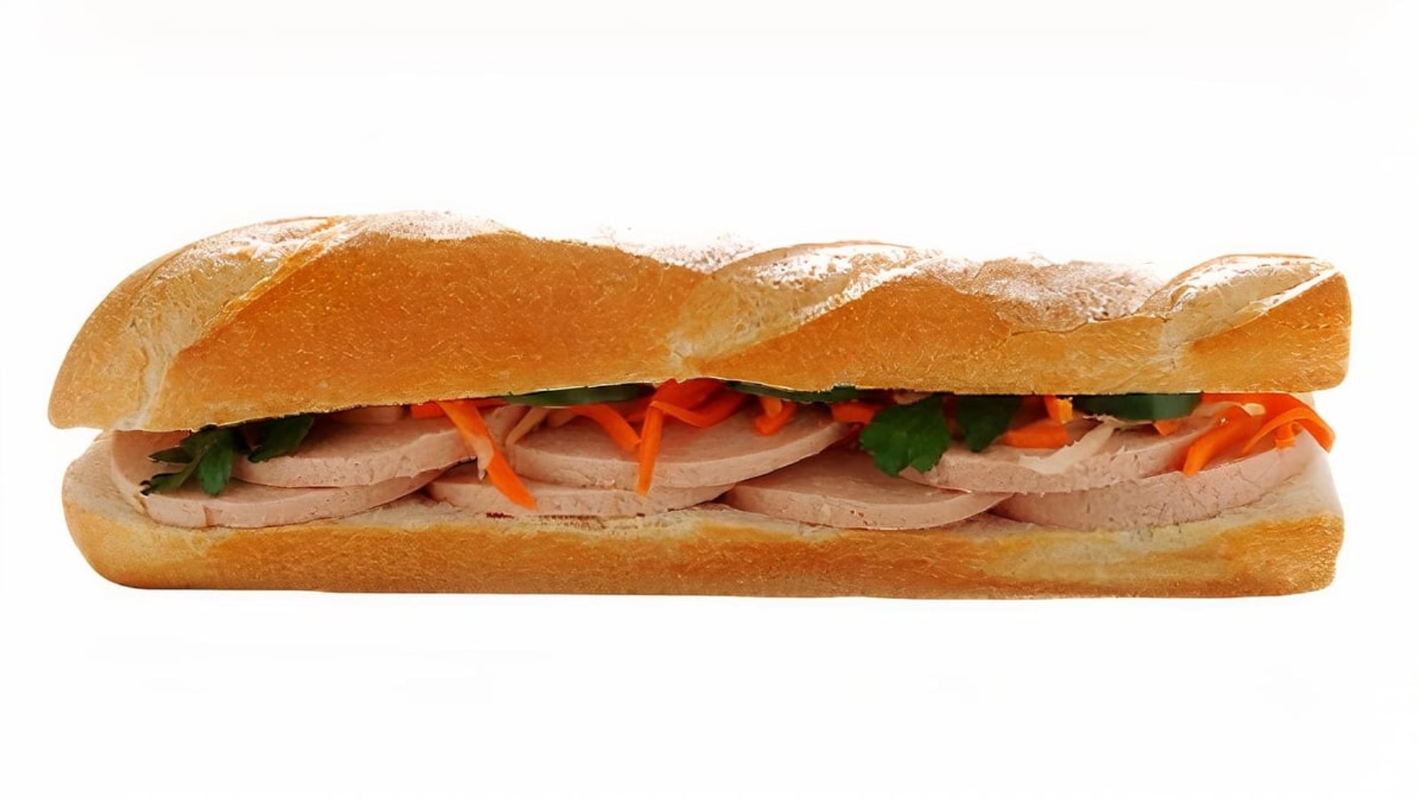 Vegetarian Ham Baguette