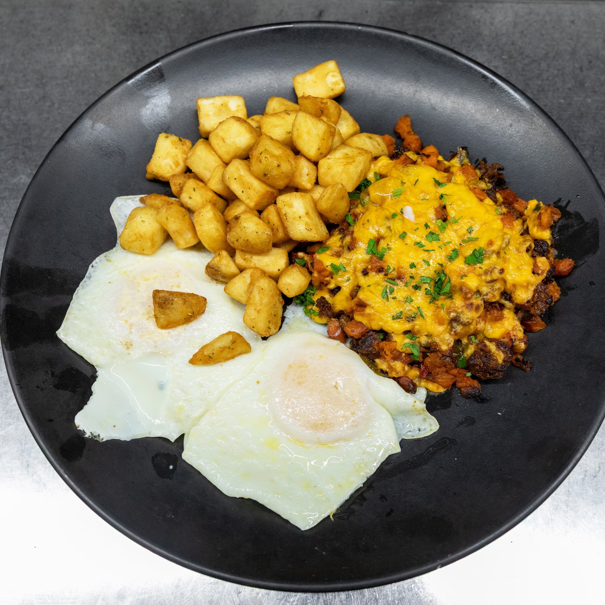 Sweet Potato & Chorizo Hash & Eggs