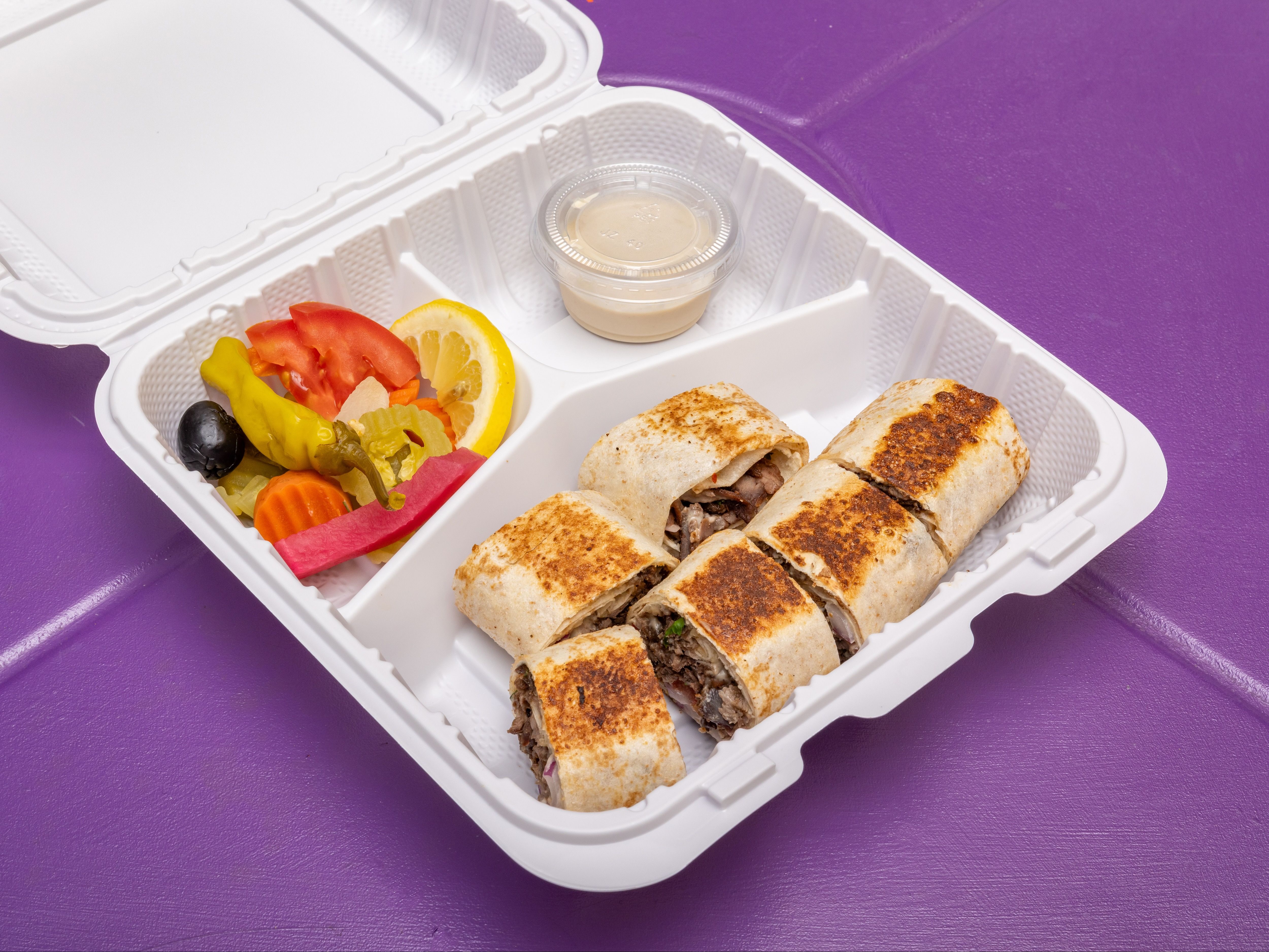Classic Beef Shawerma Sandwich (Saj)