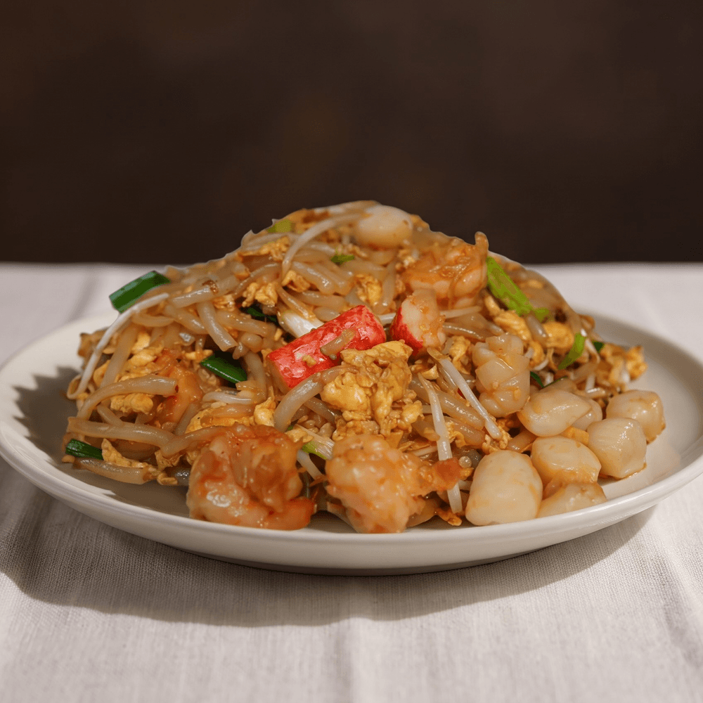 "Lort Cha" Short Noodle Stir Fried with Beef