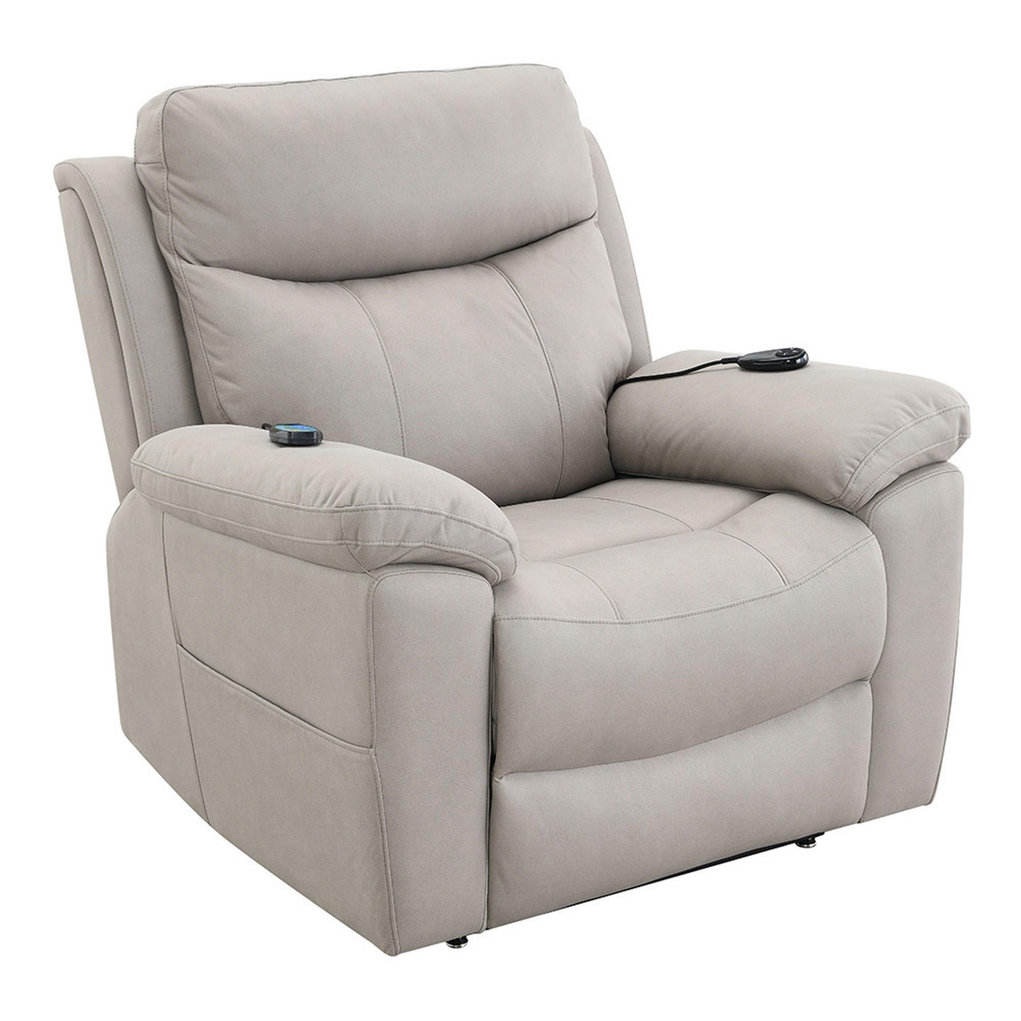 Chriki Power Lift Recliner w/Massage & Heat - Gray