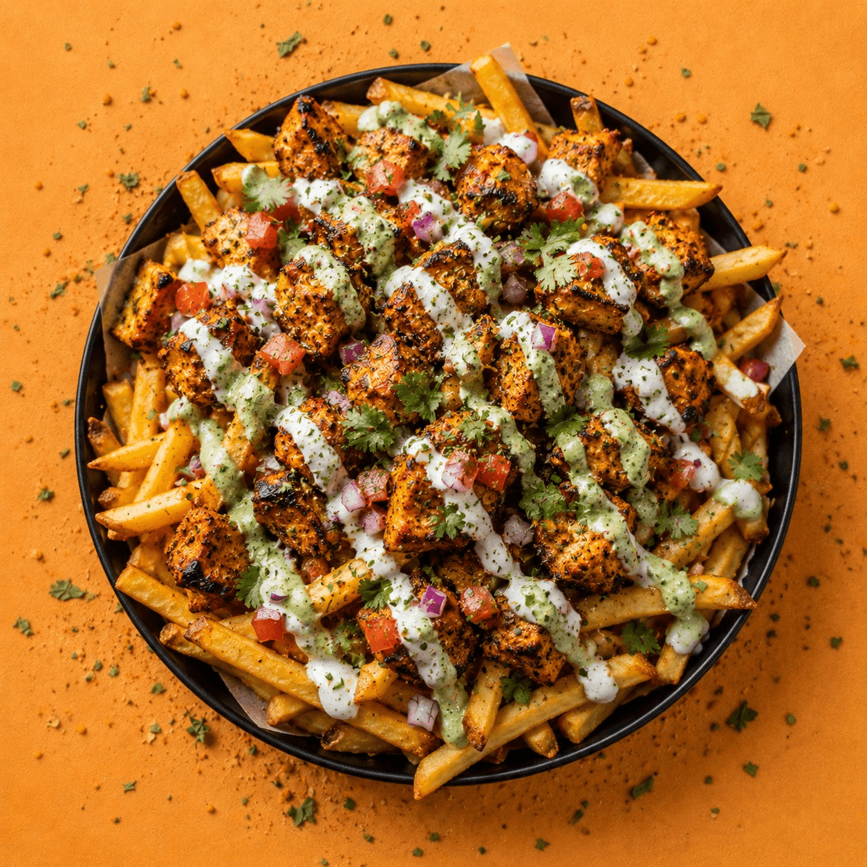 Chicken Tikka Loaded Fries