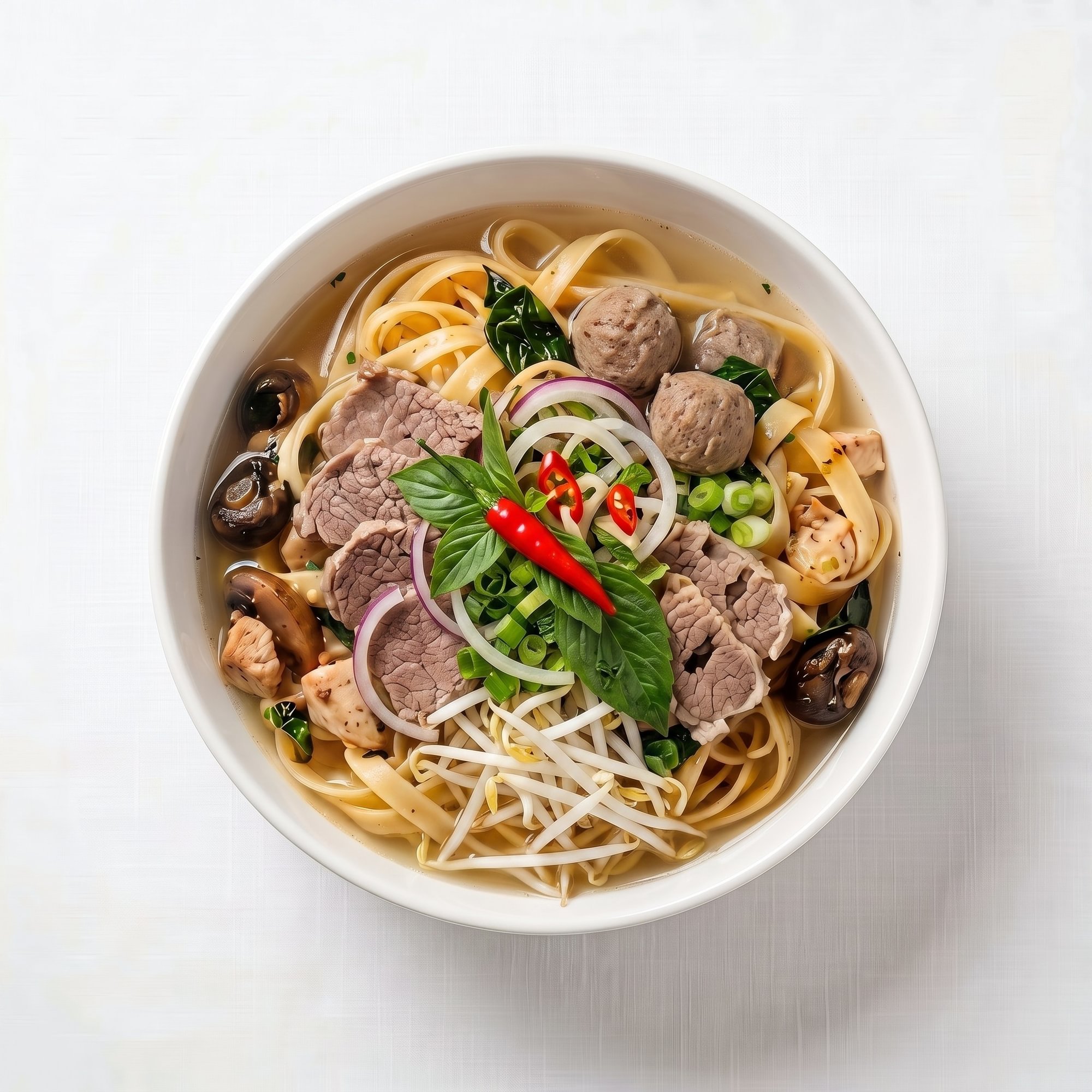 6. Tái Gân Sách (Rare Steak, Tendon, Tripe)