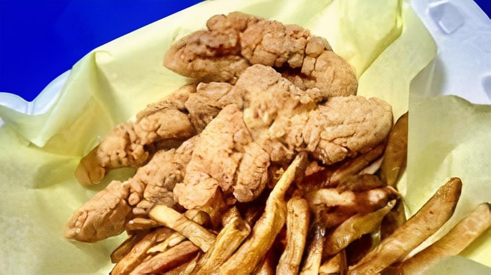 4 Piece Chicken Strips with Fries