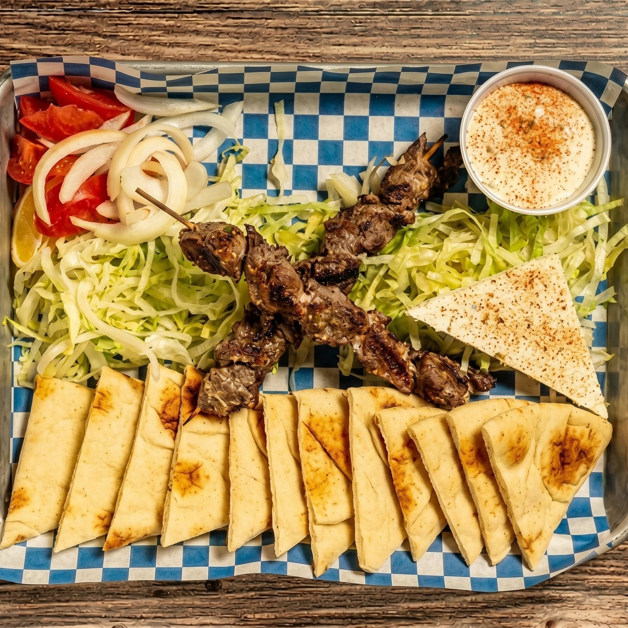 Lamb Souvlaki Plate