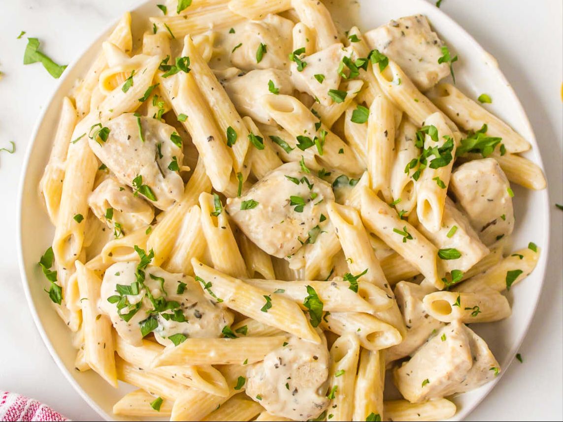 Penne Alfredo With Chicken -