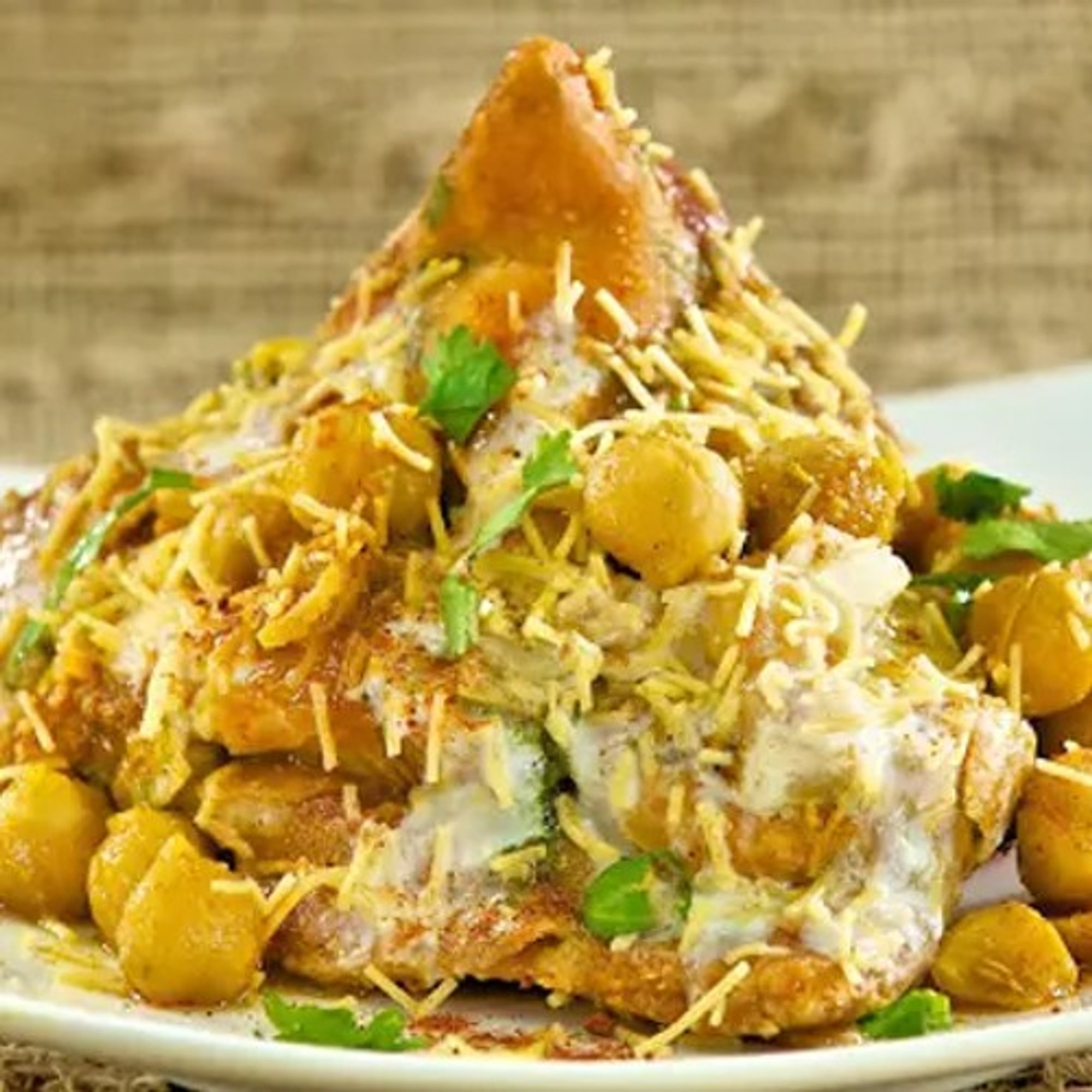 Vegetable Samosa Chaat