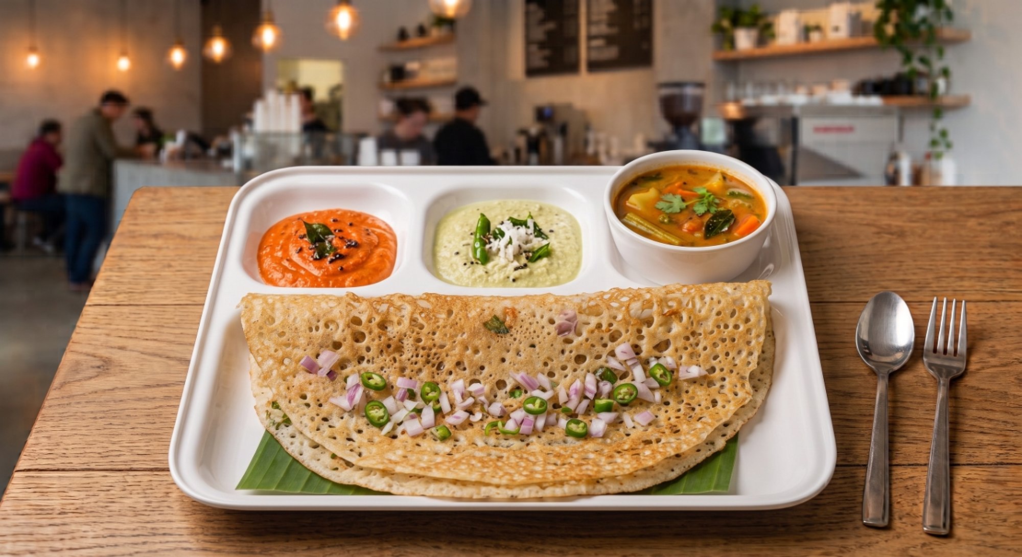 Rava Onion Chilli Dosa
