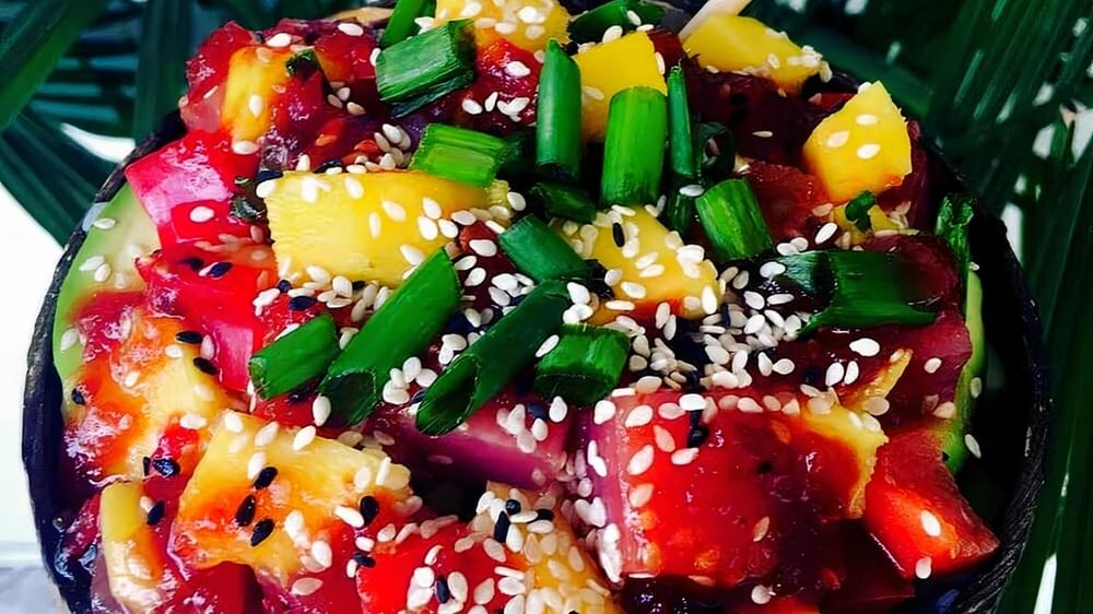 A Frame-Spicy Datil Poke Bowl