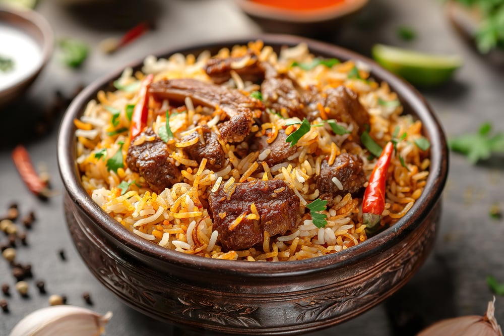 The Dum Biryani With Raita