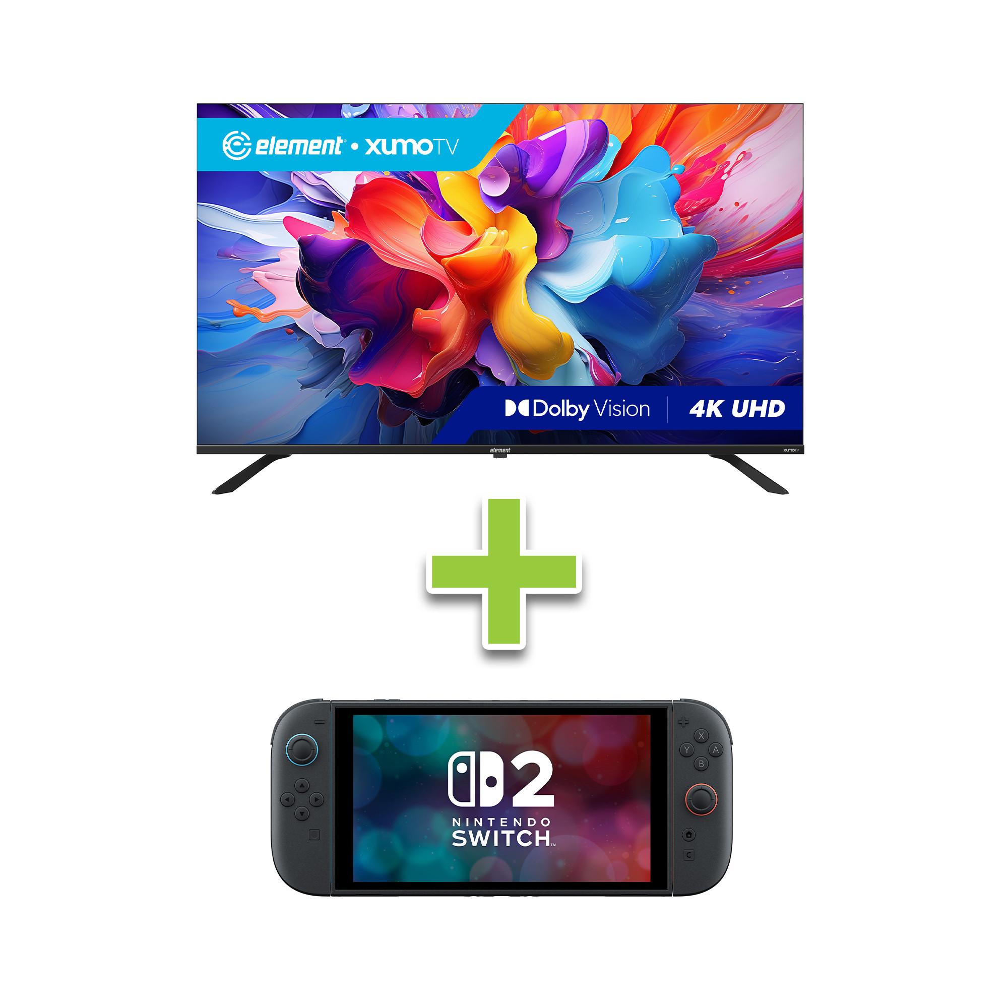Element 50" 4K UHD Frameless Xumo Smart TV & Nintendo Switch 2 256GB Console