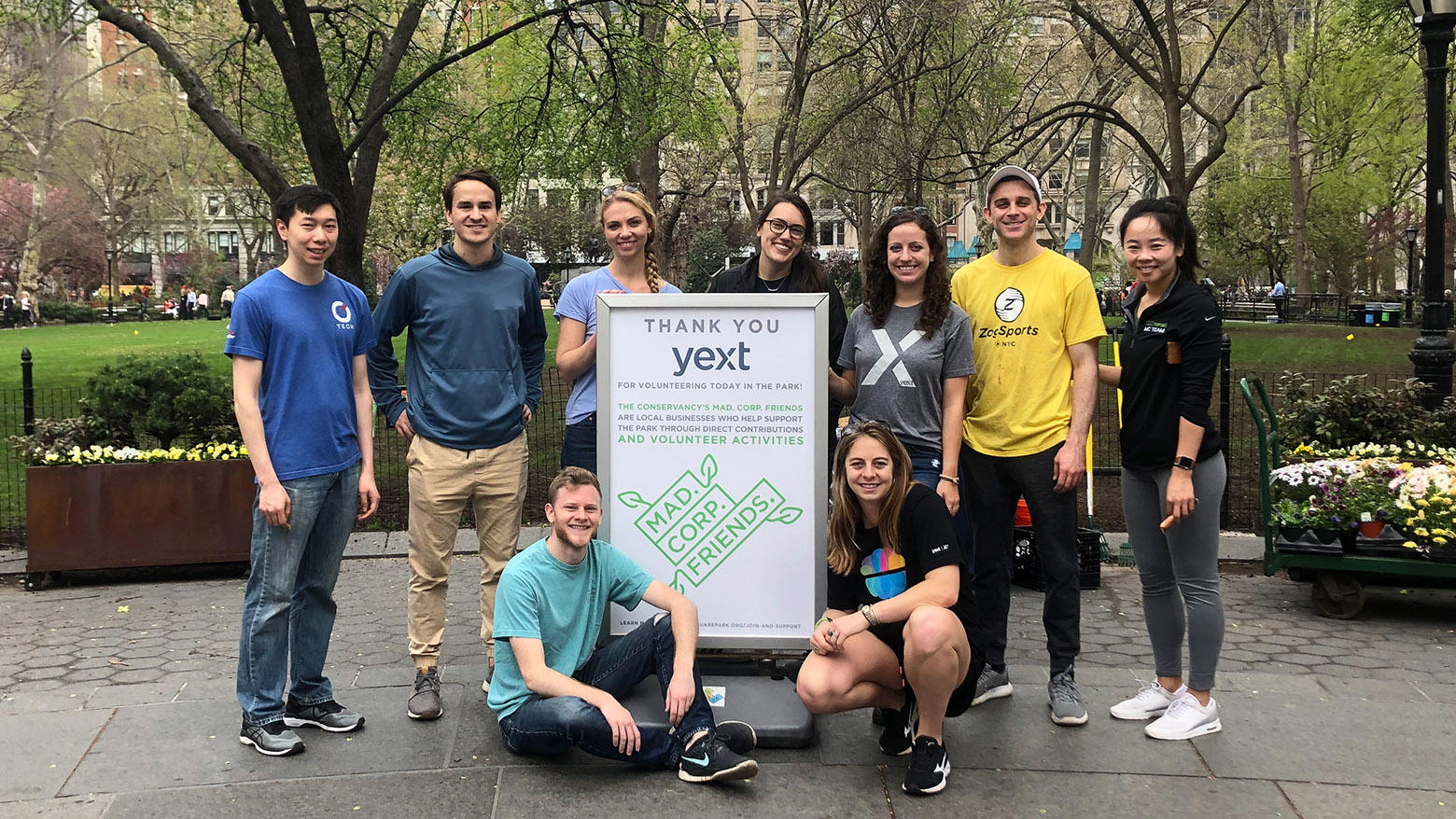 Group of Yexters at a Sustainability event