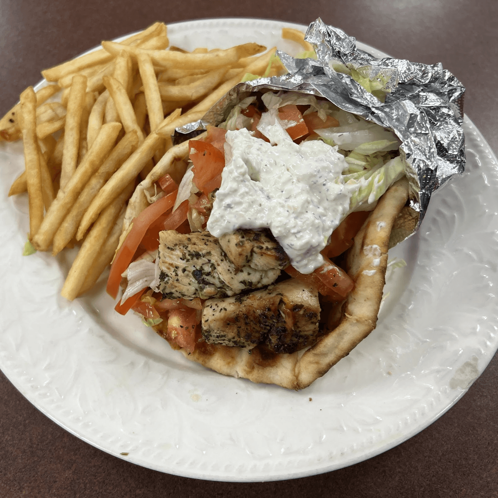 Chicken Souvlaki in a Pita