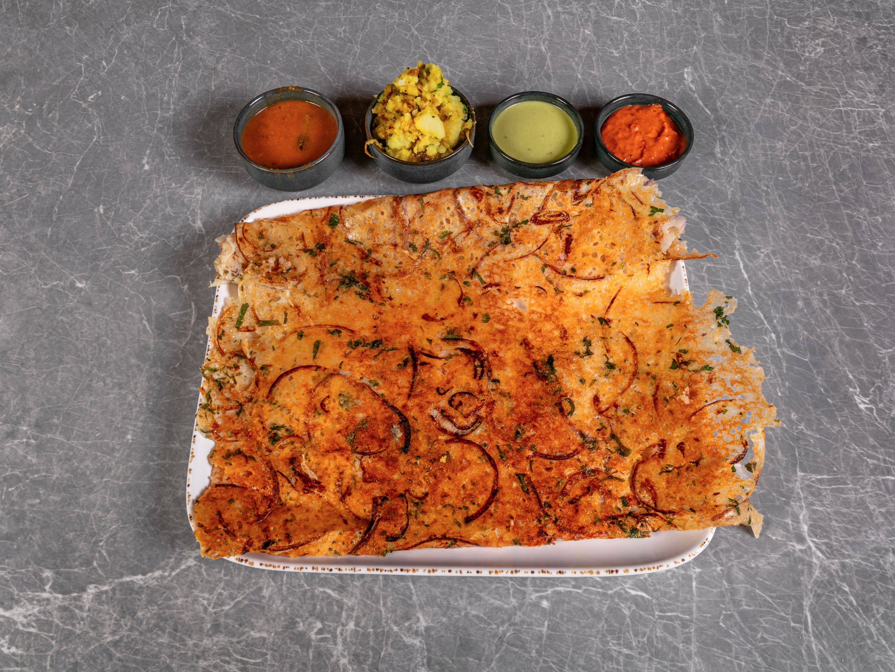 Onion Rava Masala Dosa