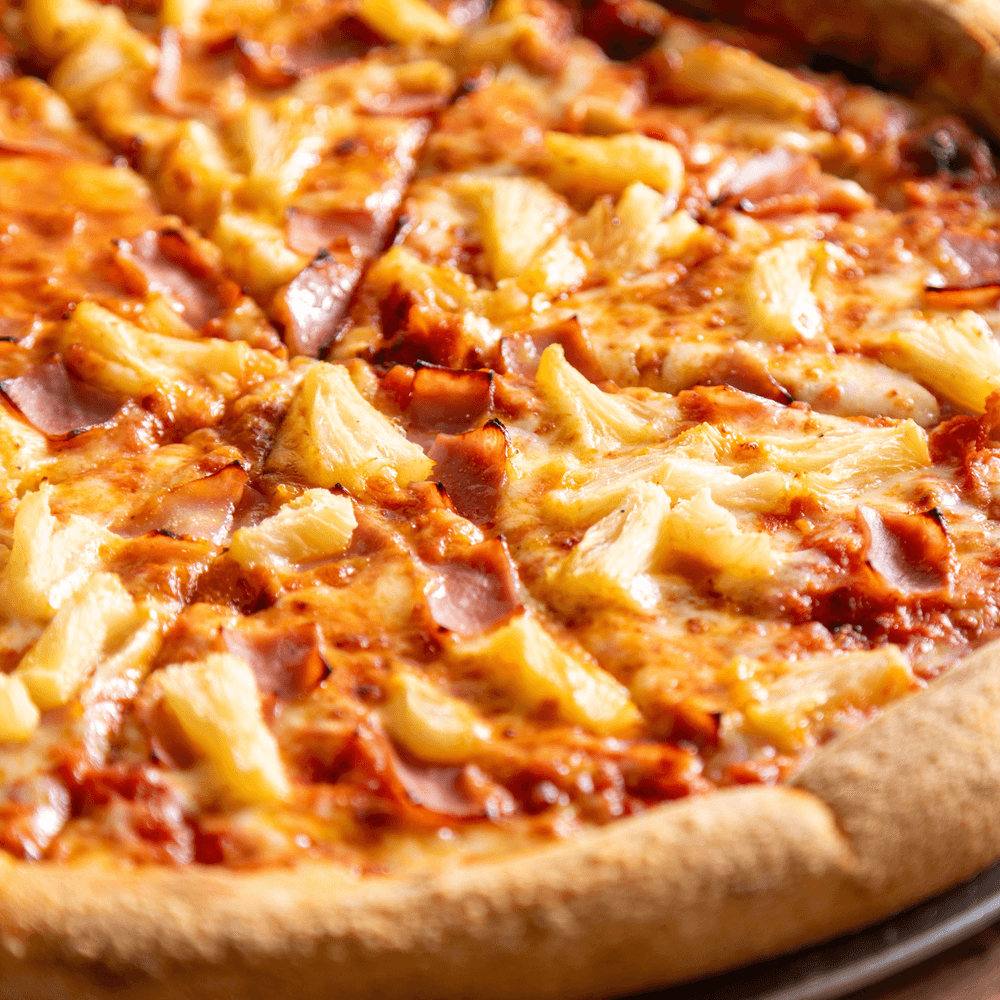 Hawaiian pizza slice