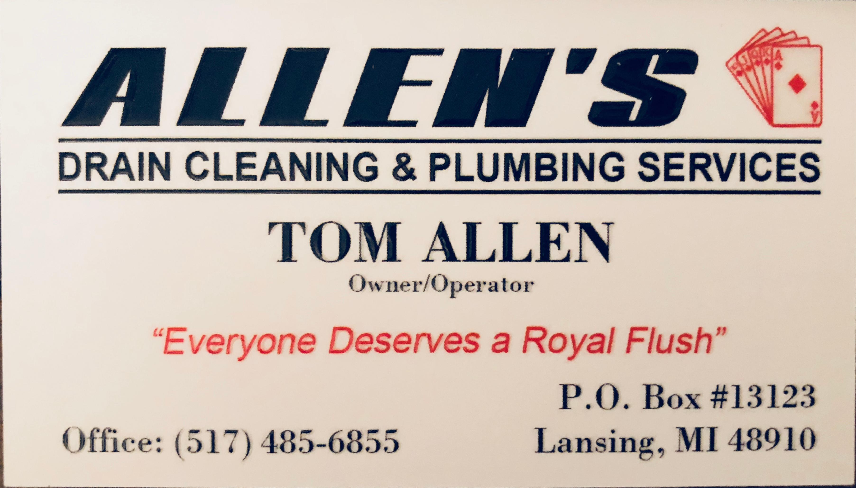 Allen's Plumbing Sewer and Drain Cleaning Services Photo