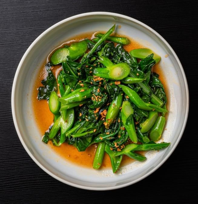 Stir Fried Broccoli ຂົ້ວຜັກກາດນາ