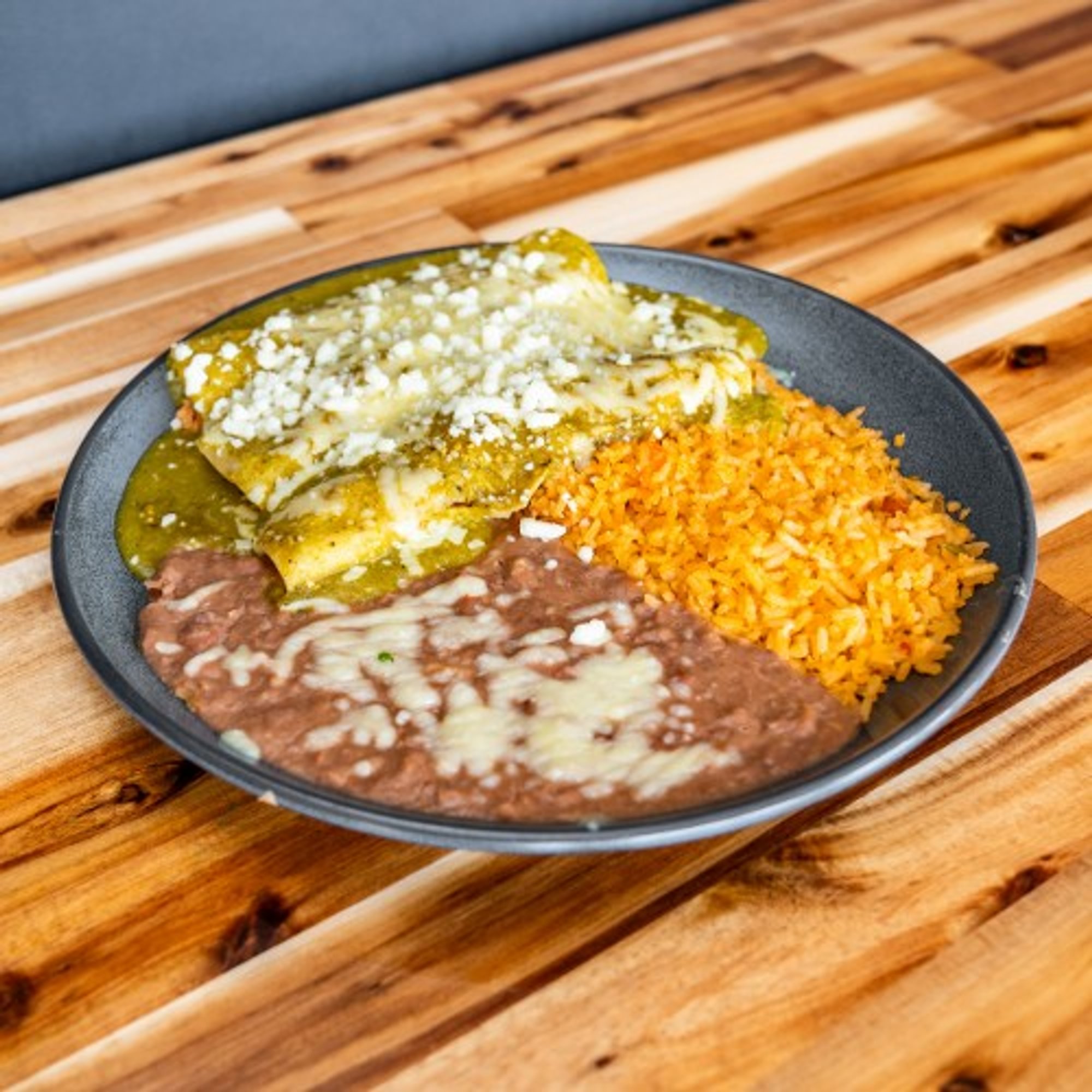 Enchilada with Rice and Beans