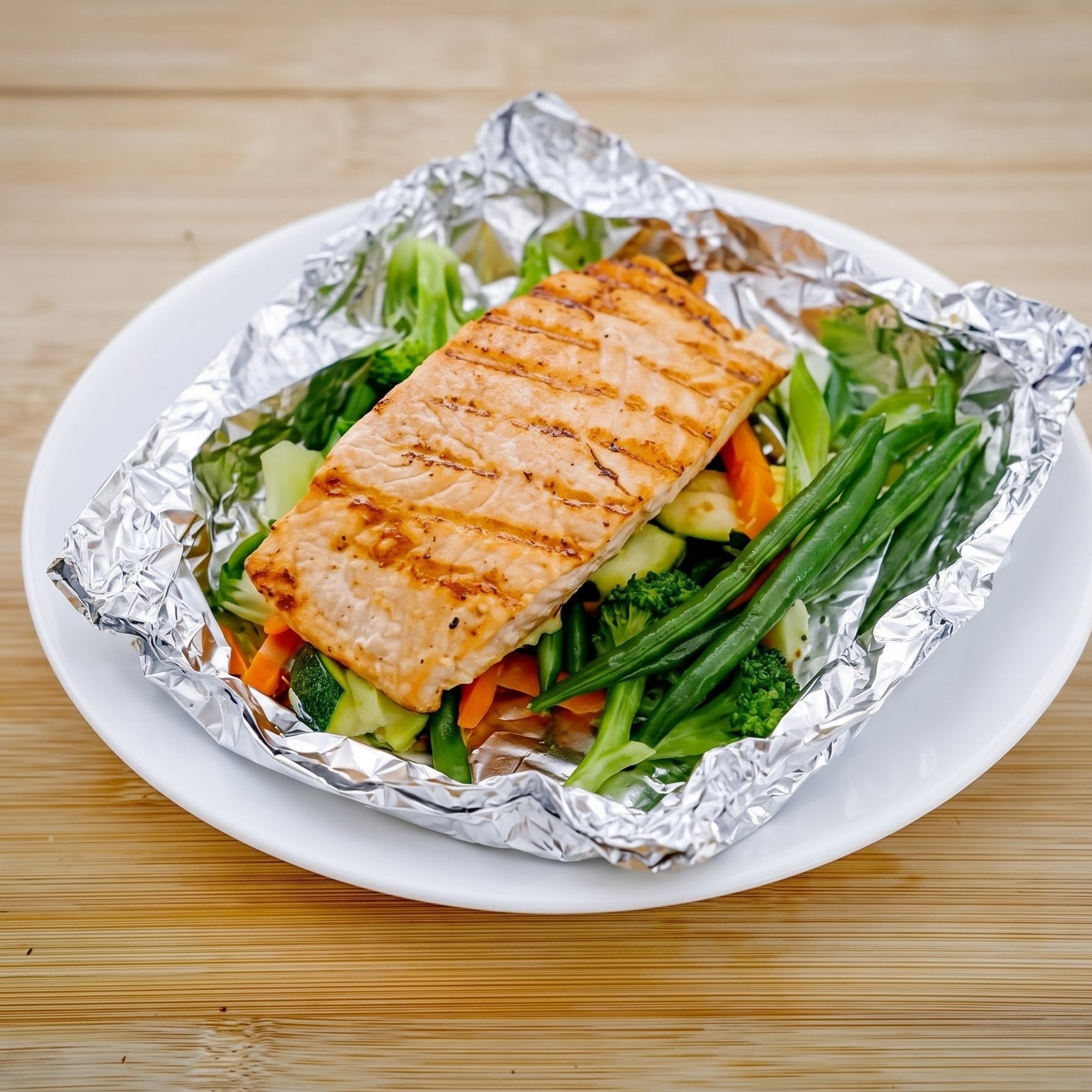 Grilled Salmon Fillet with Panang Sauce