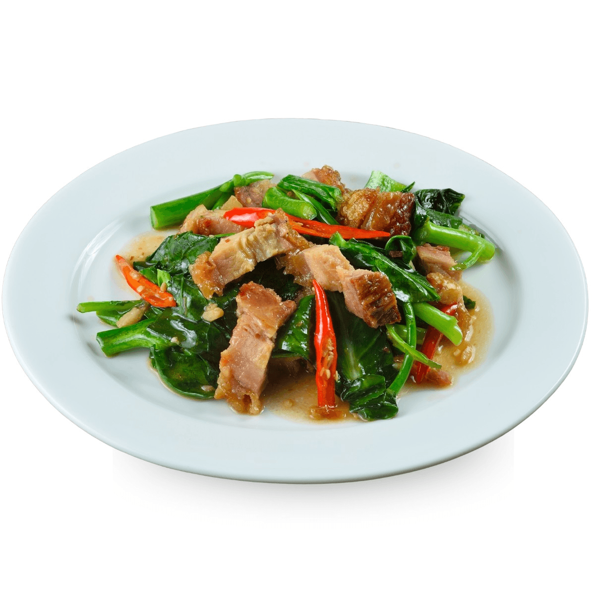 Chinese Broccoli with Crispy Pork