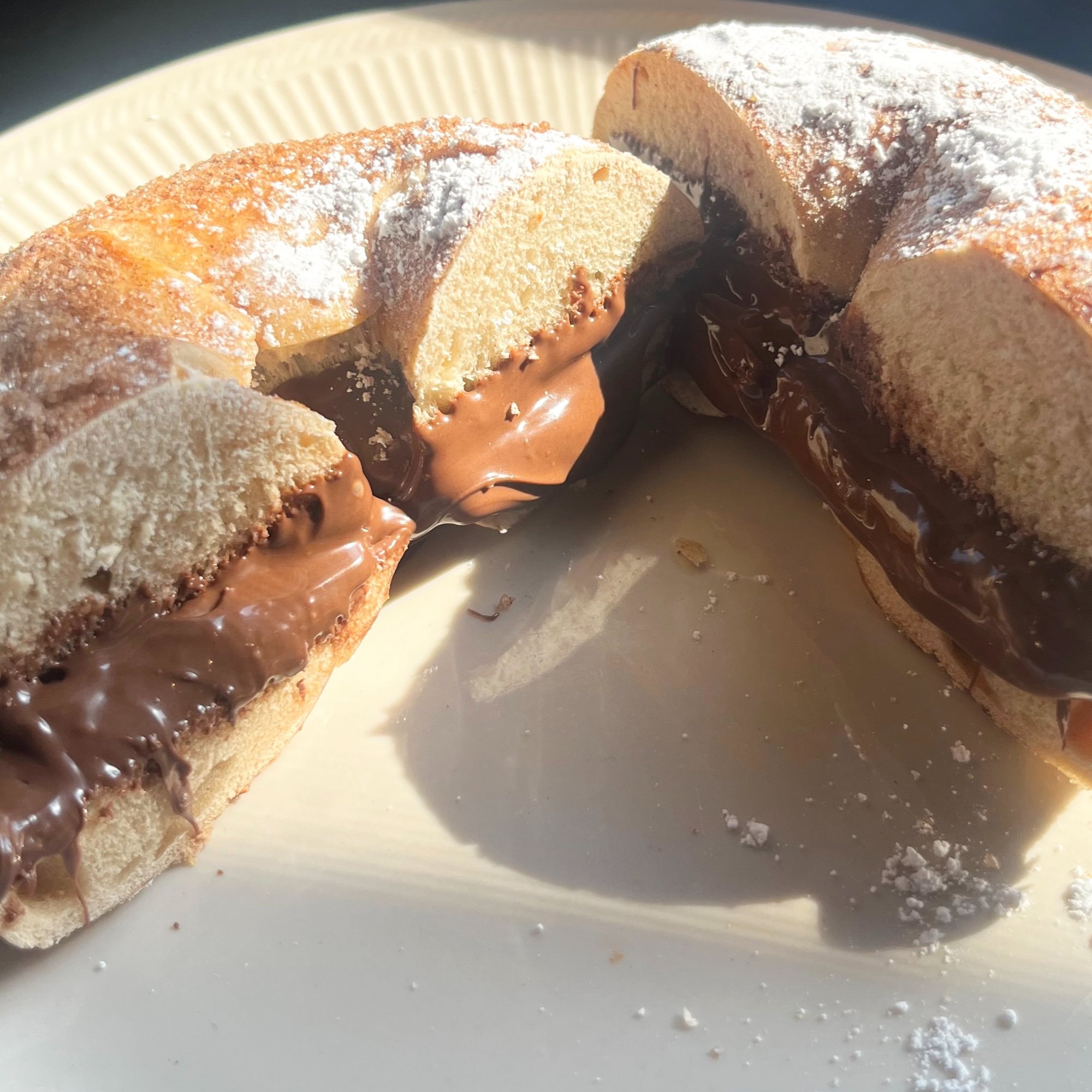 Bagel With Nutella Spread