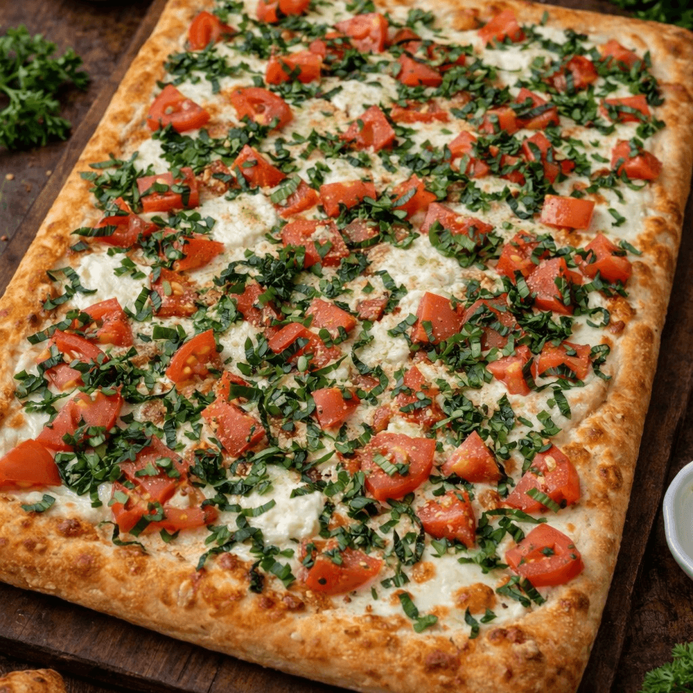 Sicilian Tomato Basil White Pizza