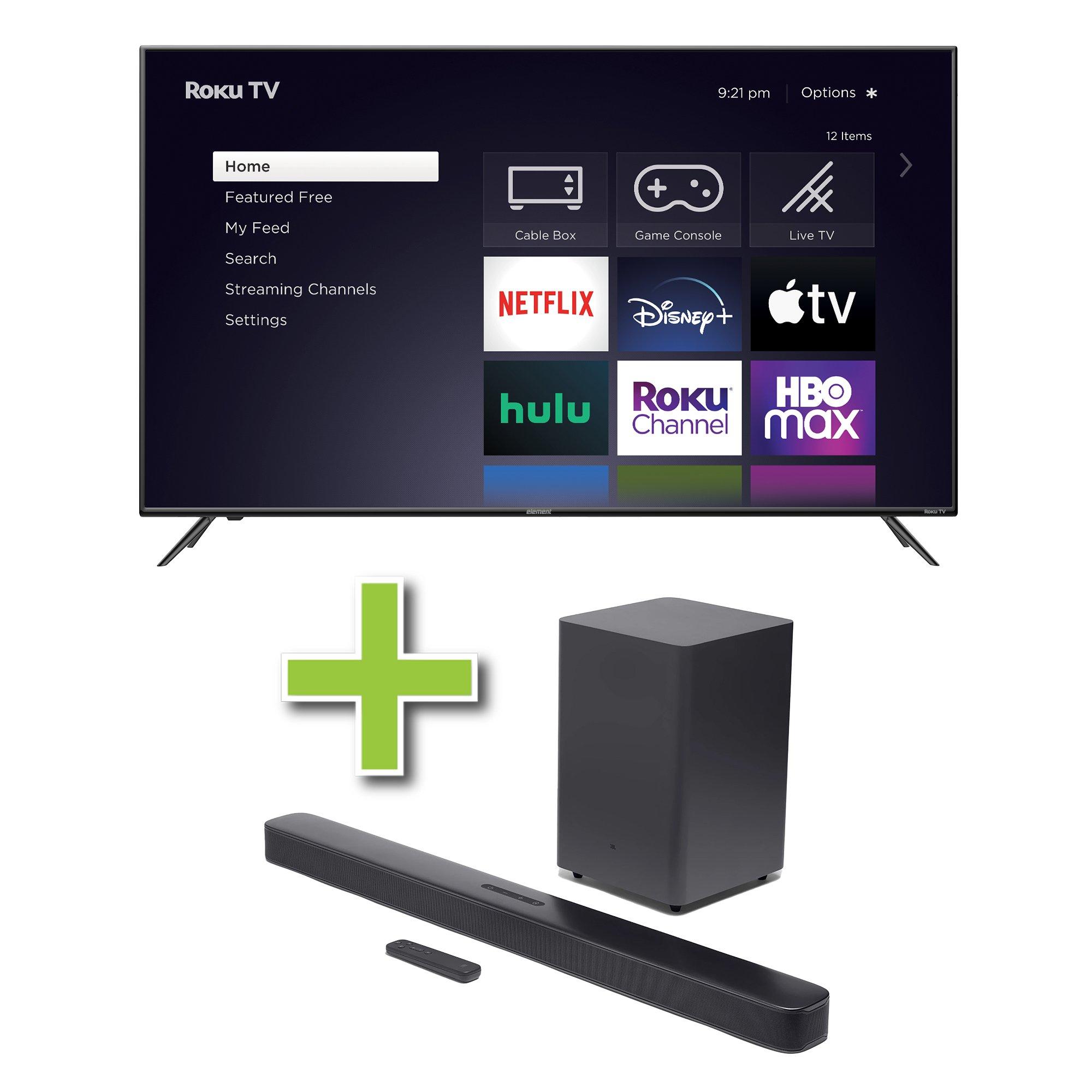 55" Element 4K Ultra HD Smart TV & JBL 2.1 ch Soundbar