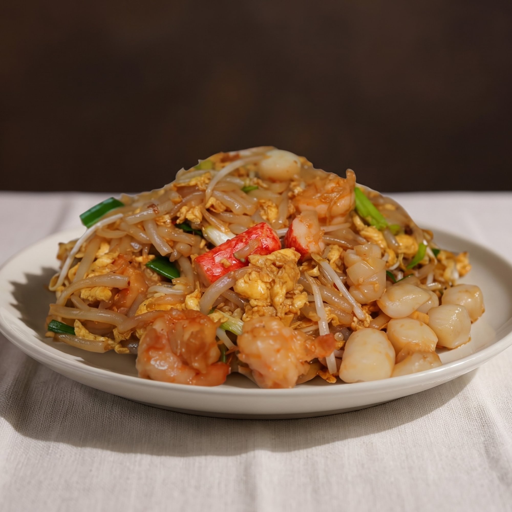 "Lort Cha" Short Noodle Stir Fried with Beef