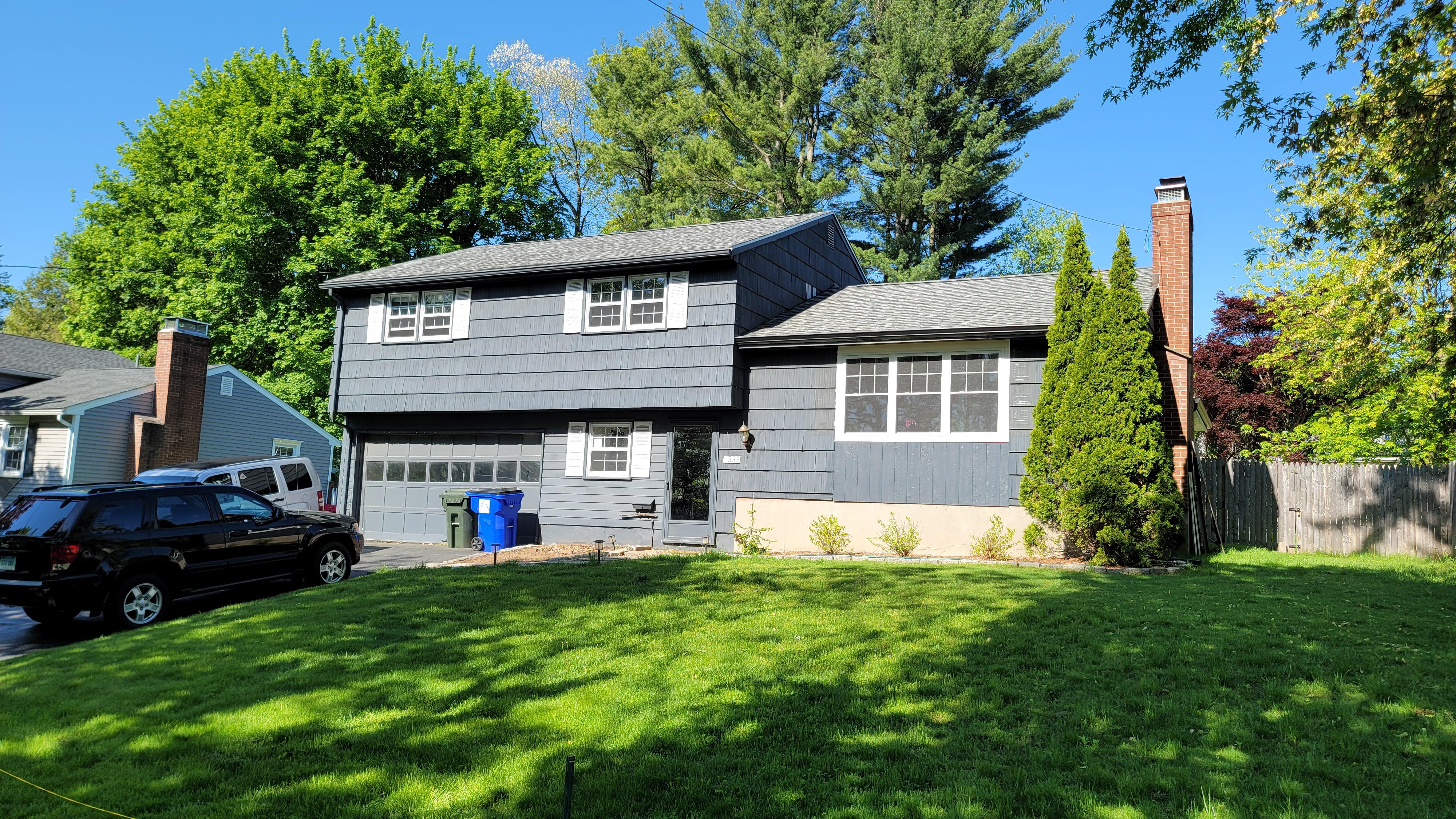 Before Photo of Project in West Hartford using James Hardie Smooth Arctic white Lap 7